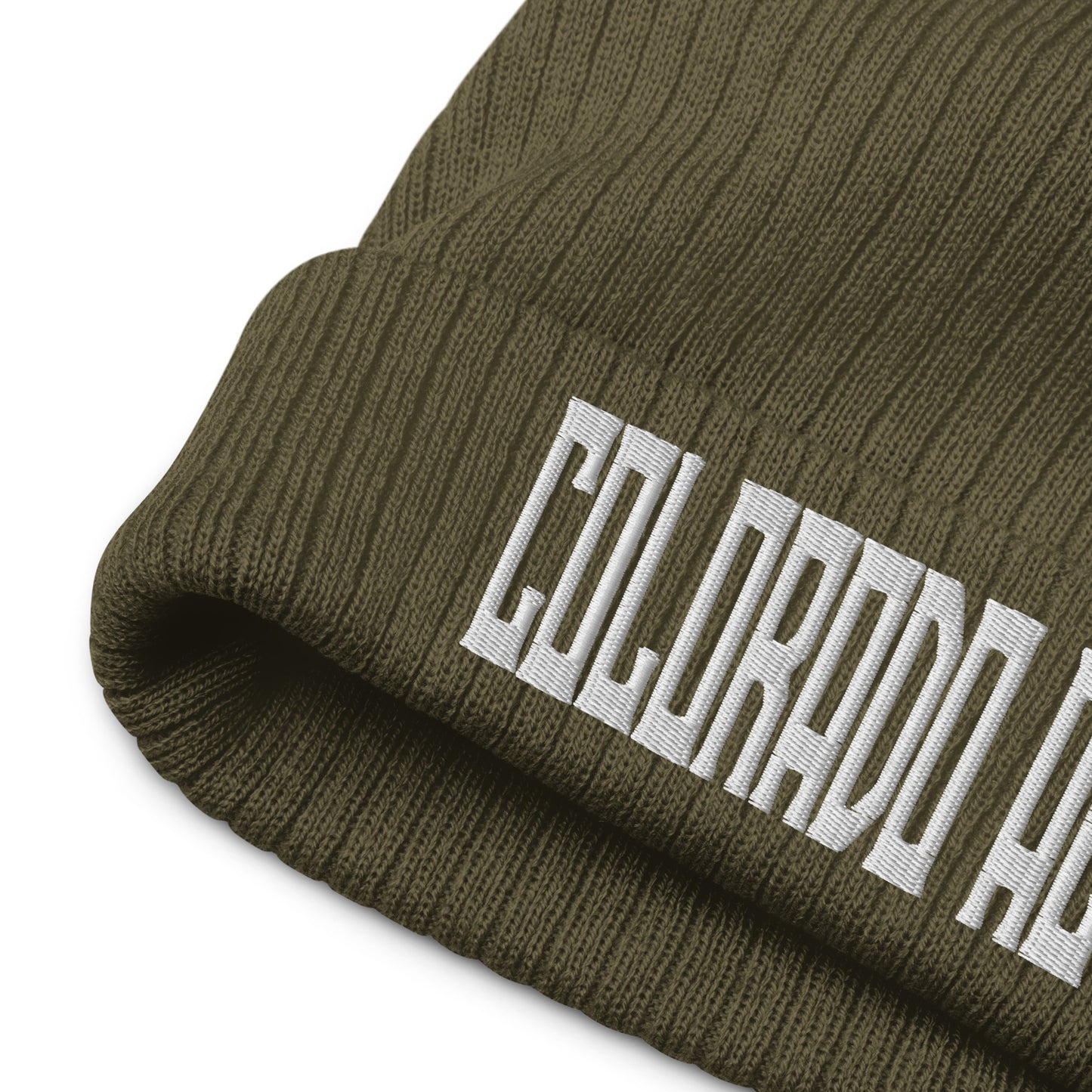 3D Embroidery Ribbed Knit Beanie